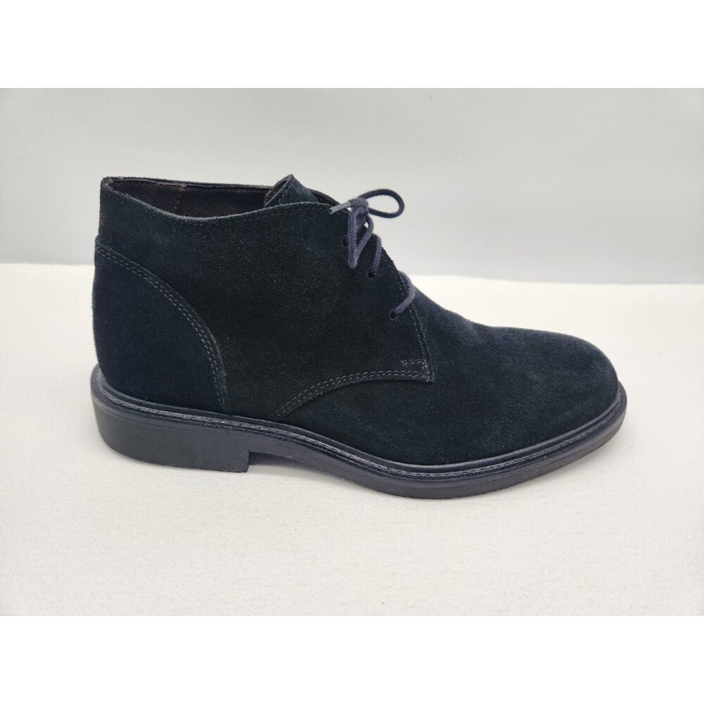 Valleverde Size 39 Black Boots Suede Men Chukka Ankle Leather Italy